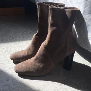 Taupe/ tan booties